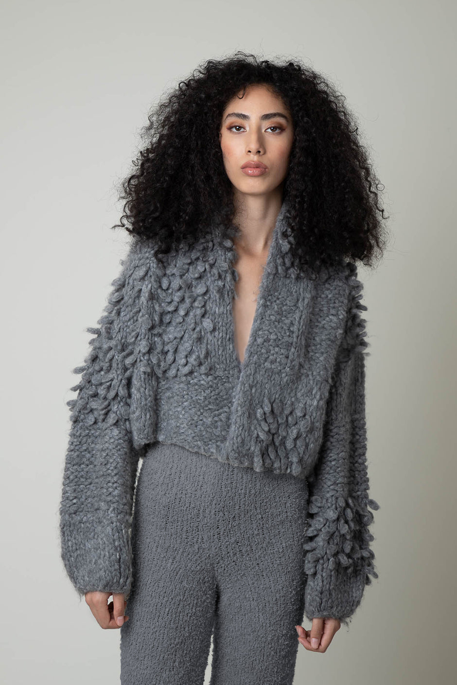 LARKSPUR HANDKNIT CARDIGAN | HERON